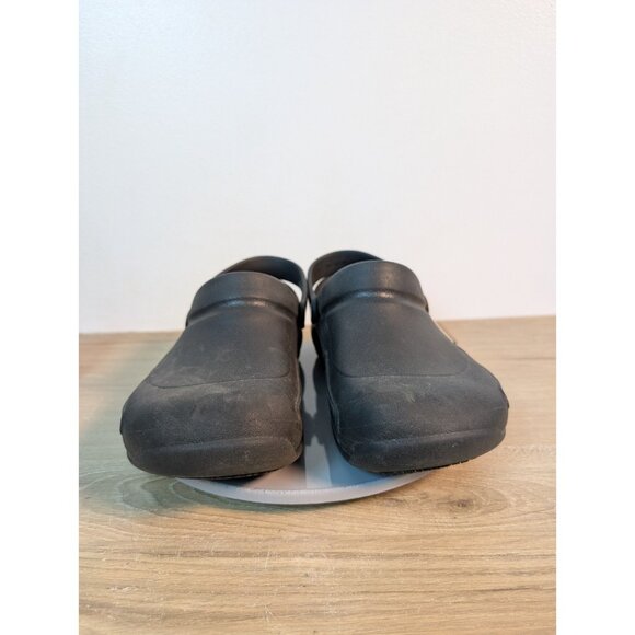 Crocs Sandal Womens 11 Black Slingback Bistro Clog Work Chef Shoe Anti Slip - Picture 2 of 10